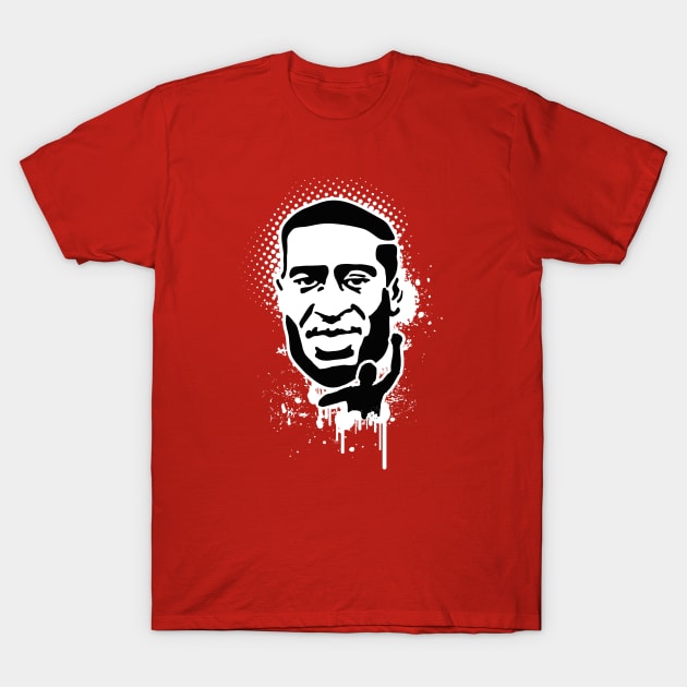 George Floyd Portrait Black Lives Matter Graffiti T-Shirt by LaundryFactory